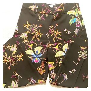 H & M Black Flower Printed Pants